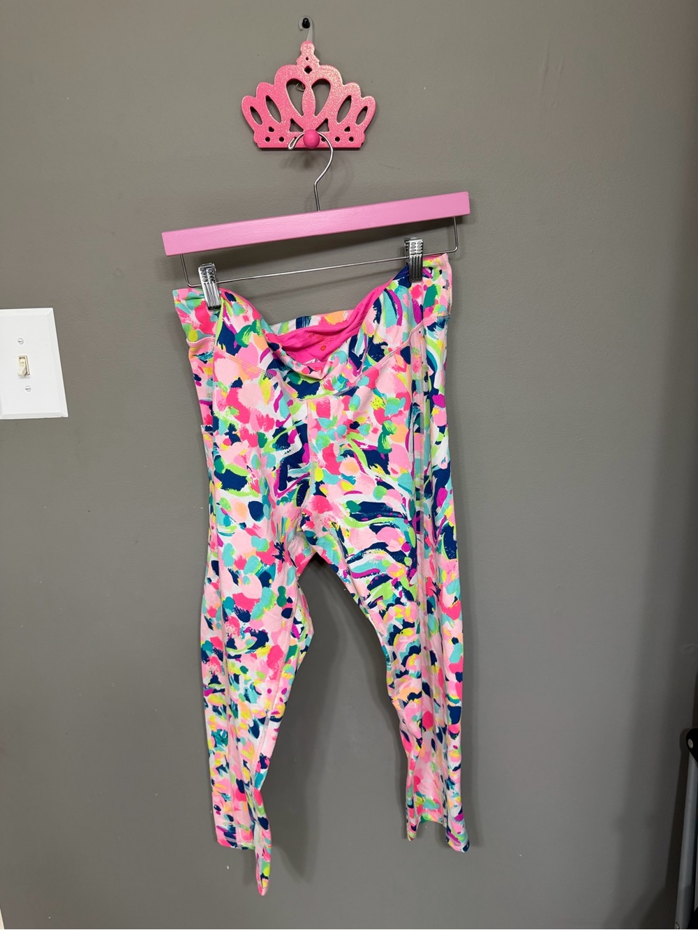 Lilly Pulitzer Women Luxletic Multicolor Print Leggings - Pink, Blue, Green